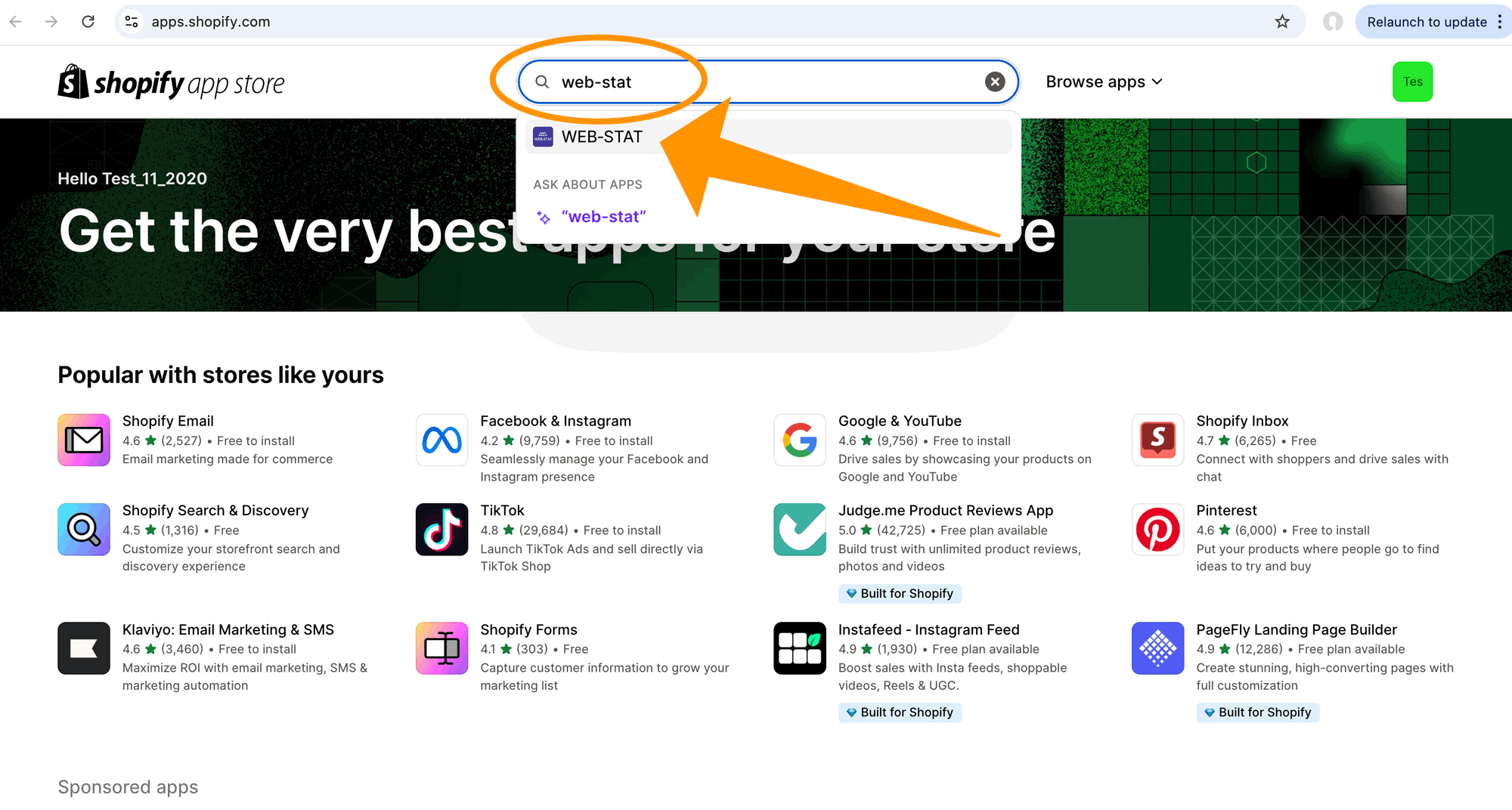 Adicionar Web-Stat 2