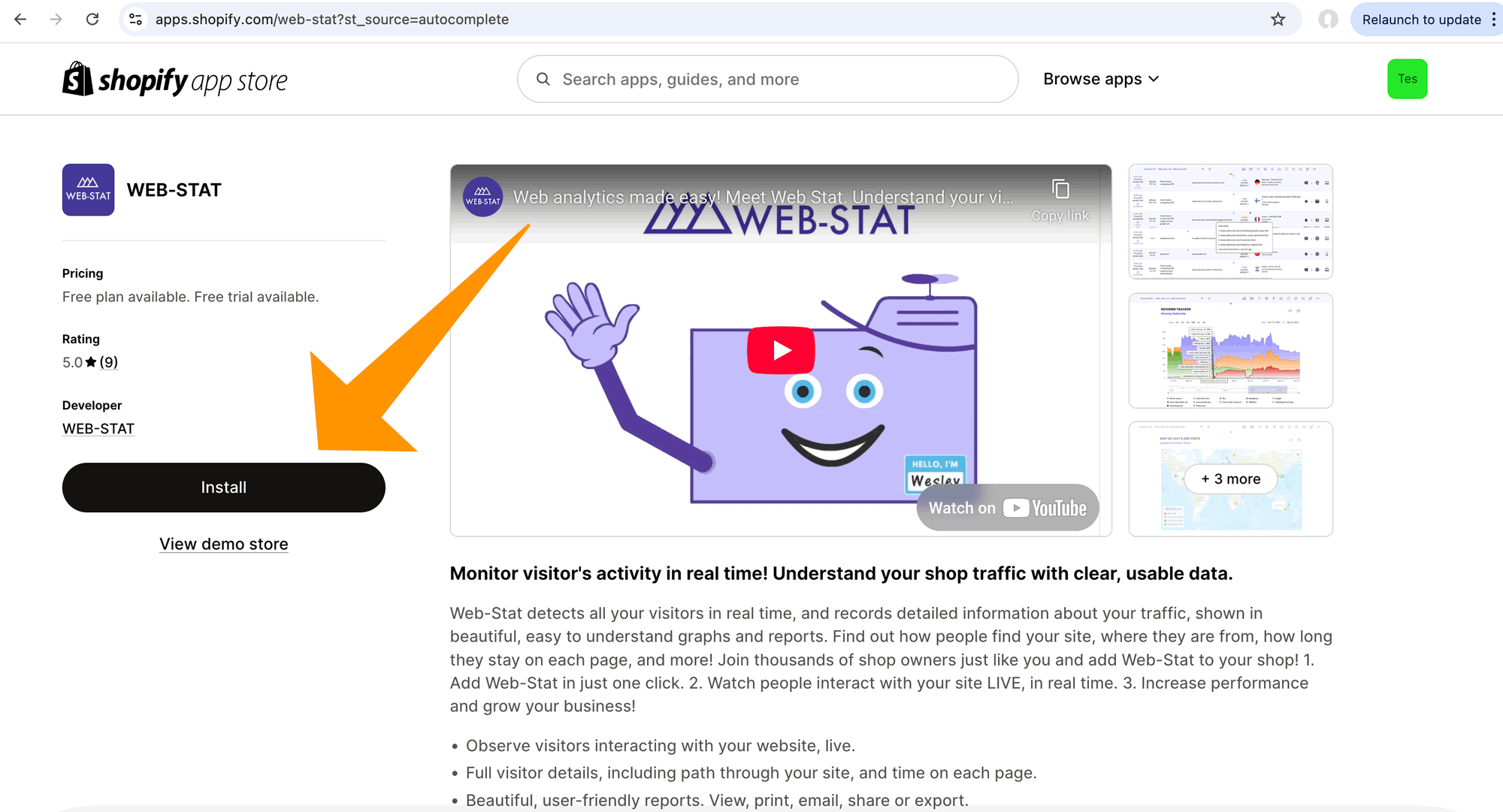 Adicionar Web-Stat 3