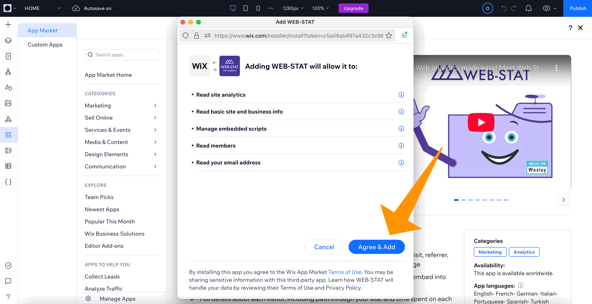 Adicionar Web-Stat 4