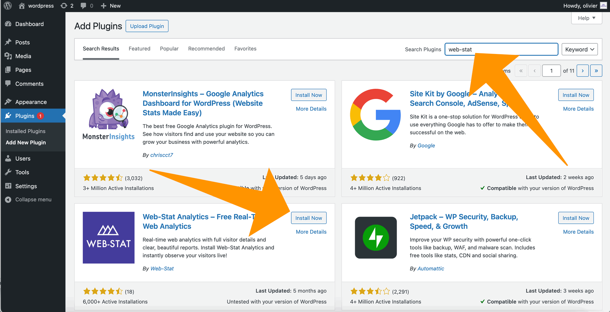 Adicionar Web-Stat 2