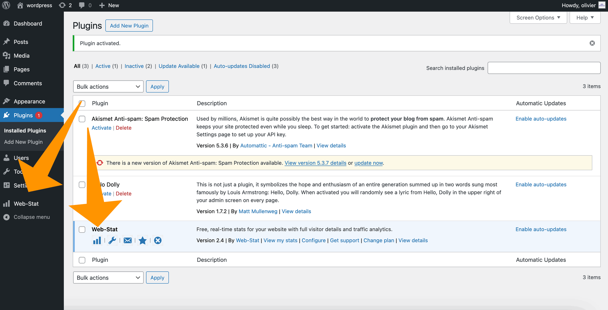 Adicionar Web-Stat 4